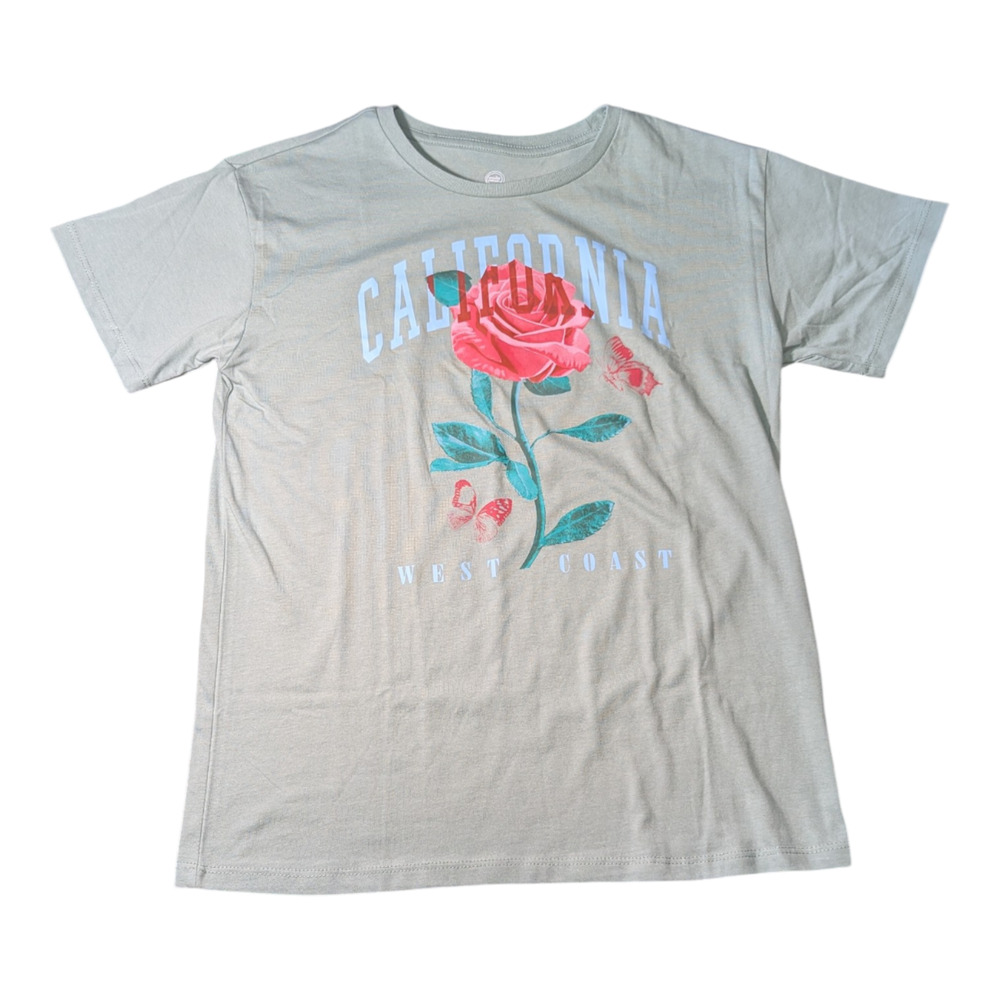 California West Coast Rose Graphic T Shirt Kids Size XL 14-16 NWT